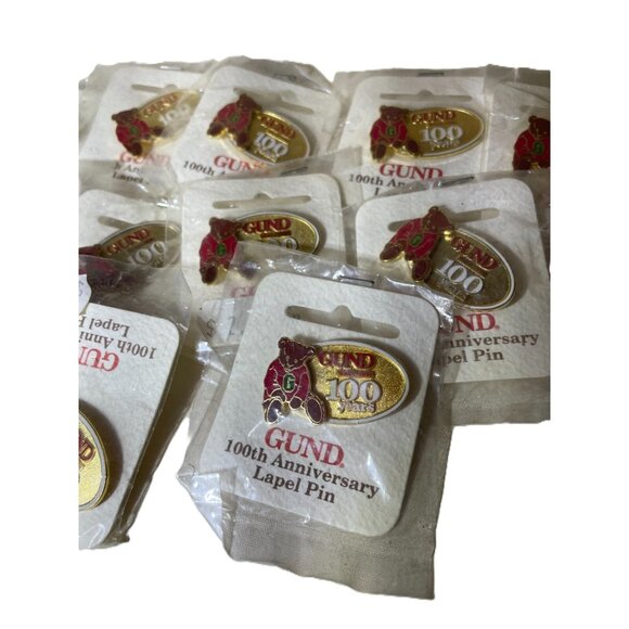 1998 Lot of 4 Gund 100th Anniversary Lapel Hat Pins -New Old Stock - Picture 6 of 7